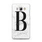 Monogrammed White Marble Samsung Galaxy J5 2016 Case