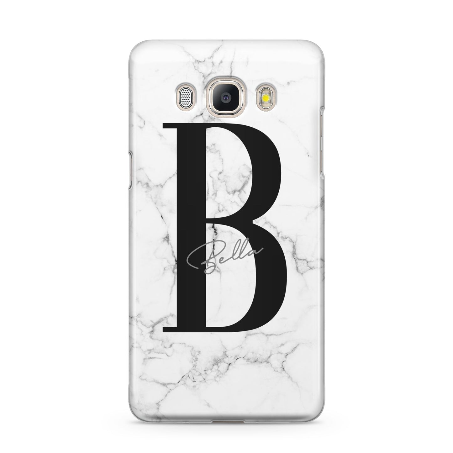 Monogrammed White Marble Samsung Galaxy J5 2016 Case
