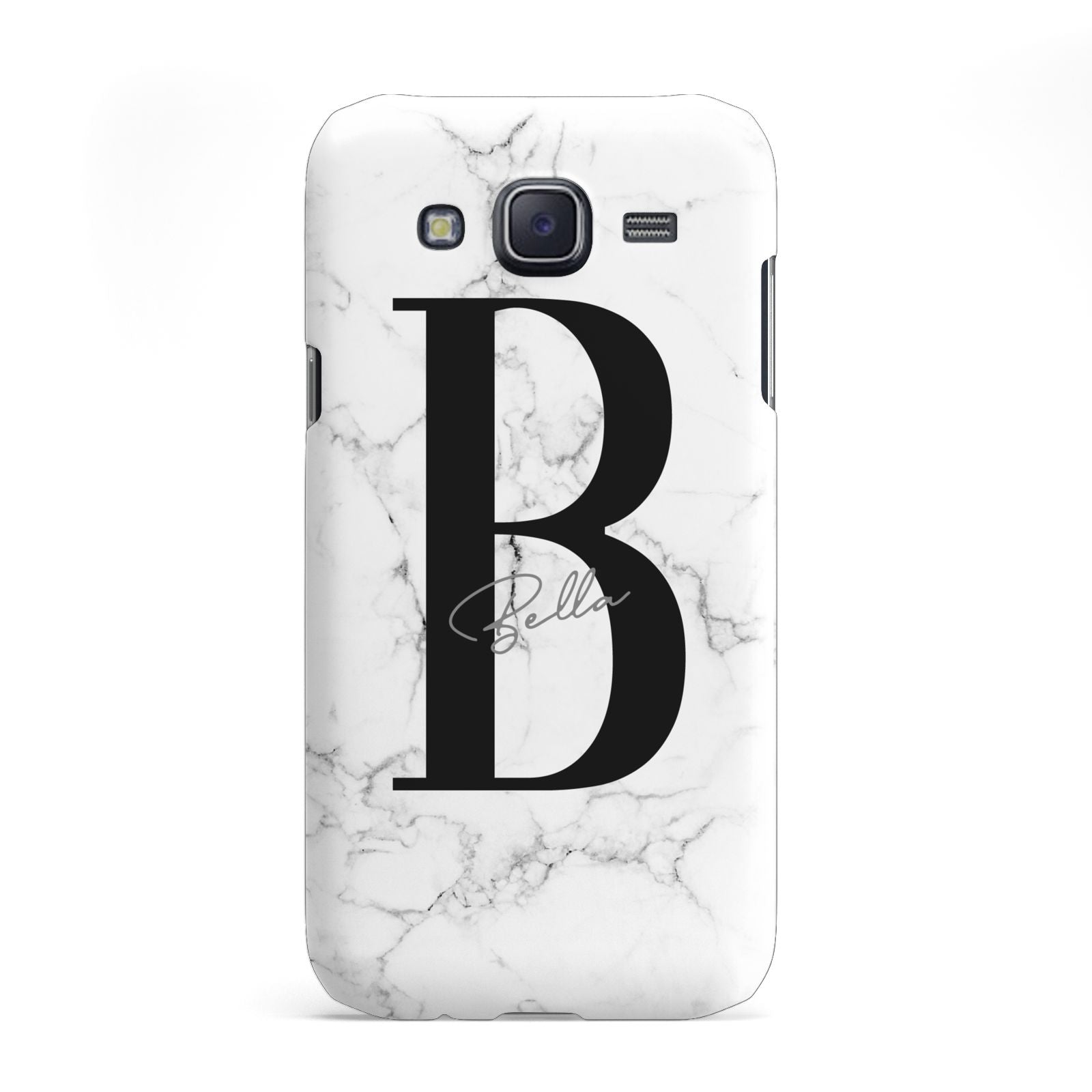 Monogrammed White Marble Samsung Galaxy J5 Case