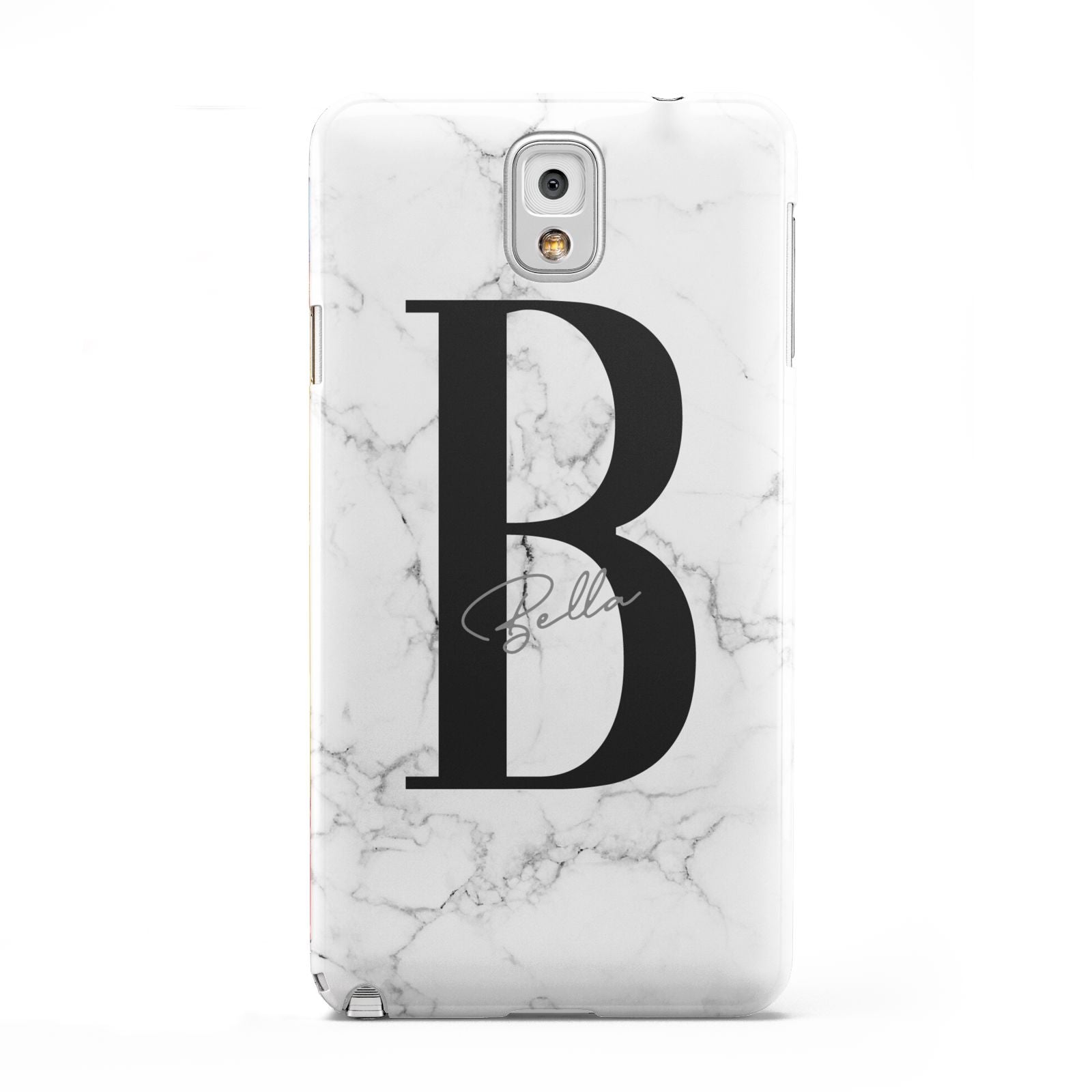 Monogrammed White Marble Samsung Galaxy Note 3 Case