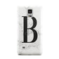 Monogrammed White Marble Samsung Galaxy Note 4 Case