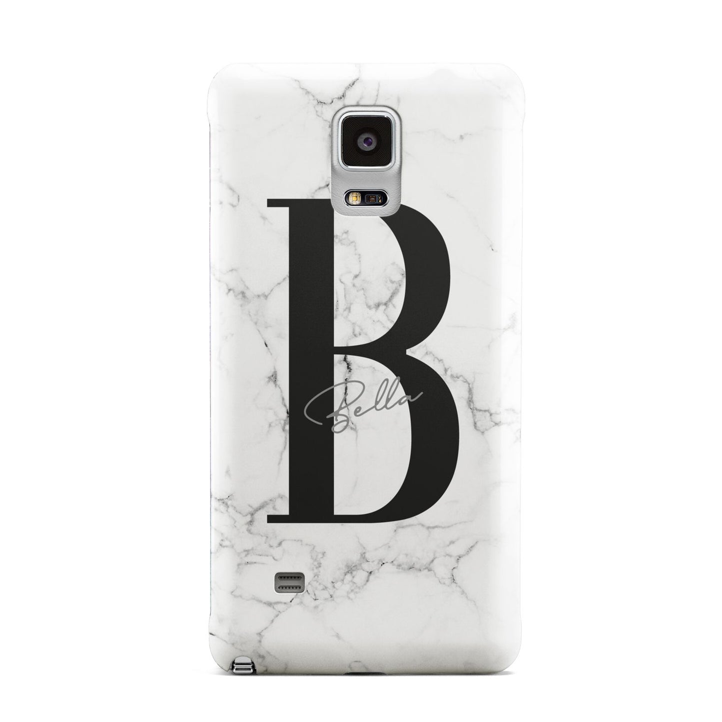 Monogrammed White Marble Samsung Galaxy Note 4 Case