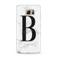 Monogrammed White Marble Samsung Galaxy Note 5 Case