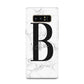 Monogrammed White Marble Samsung Galaxy Note 8 Case