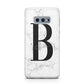Monogrammed White Marble Samsung Galaxy S10E Case