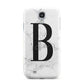 Monogrammed White Marble Samsung Galaxy S4 Case