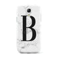 Monogrammed White Marble Samsung Galaxy S4 Mini Case