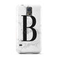 Monogrammed White Marble Samsung Galaxy S5 Case