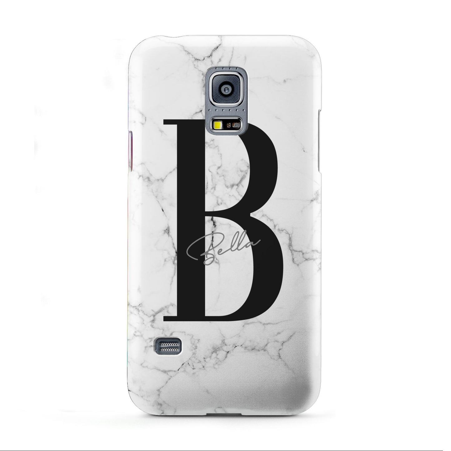 Monogrammed White Marble Samsung Galaxy S5 Mini Case