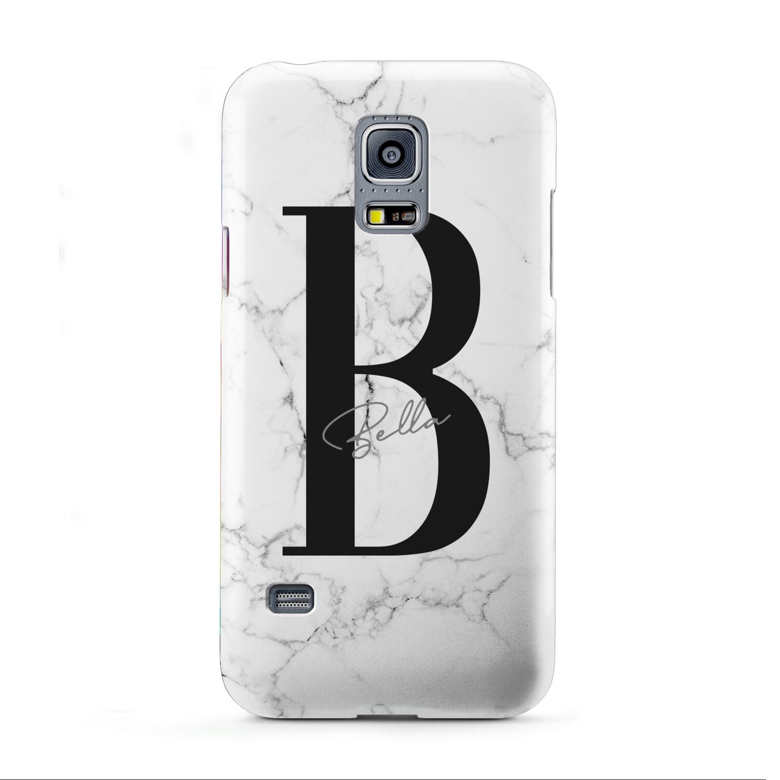 Monogrammed White Marble Samsung Galaxy S5 Mini Case