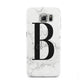 Monogrammed White Marble Samsung Galaxy S6 Case