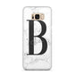 Monogrammed White Marble Samsung Galaxy S8 Plus Case