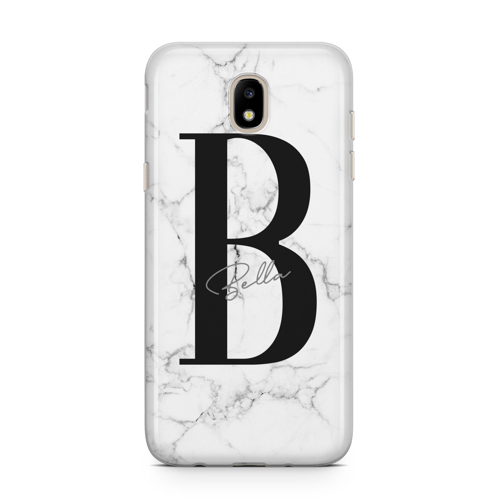 Monogrammed White Marble Samsung J5 2017 Case