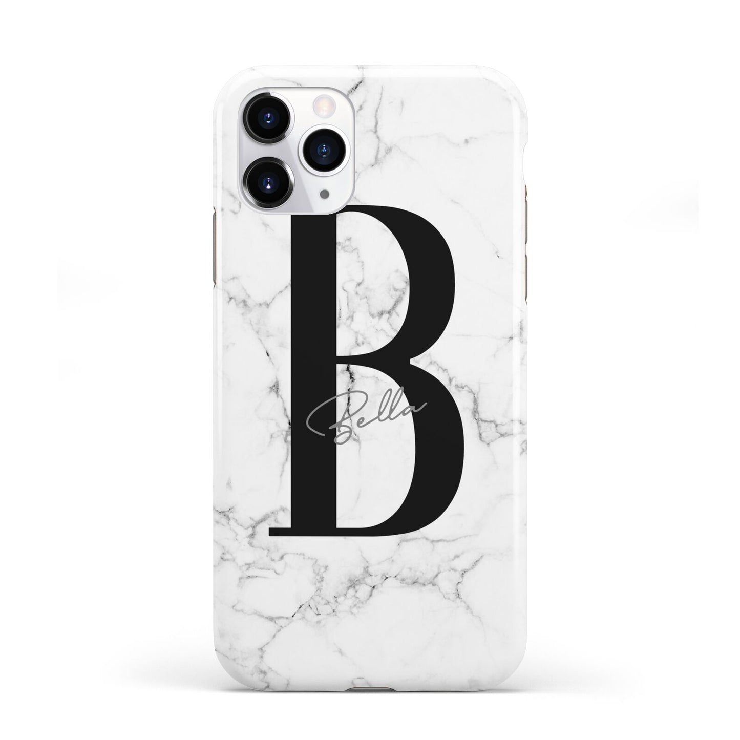 Monogrammed White Marble iPhone 11 Pro 3D Tough Case