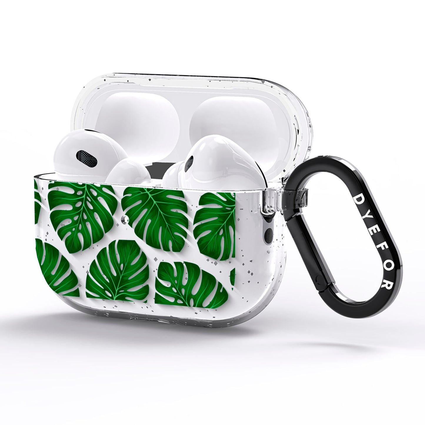 Monstera Leaf AirPods Pro Glitter Case Side Image