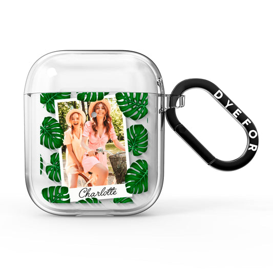 Monstera Leaf Instant Photo AirPods Clear Case