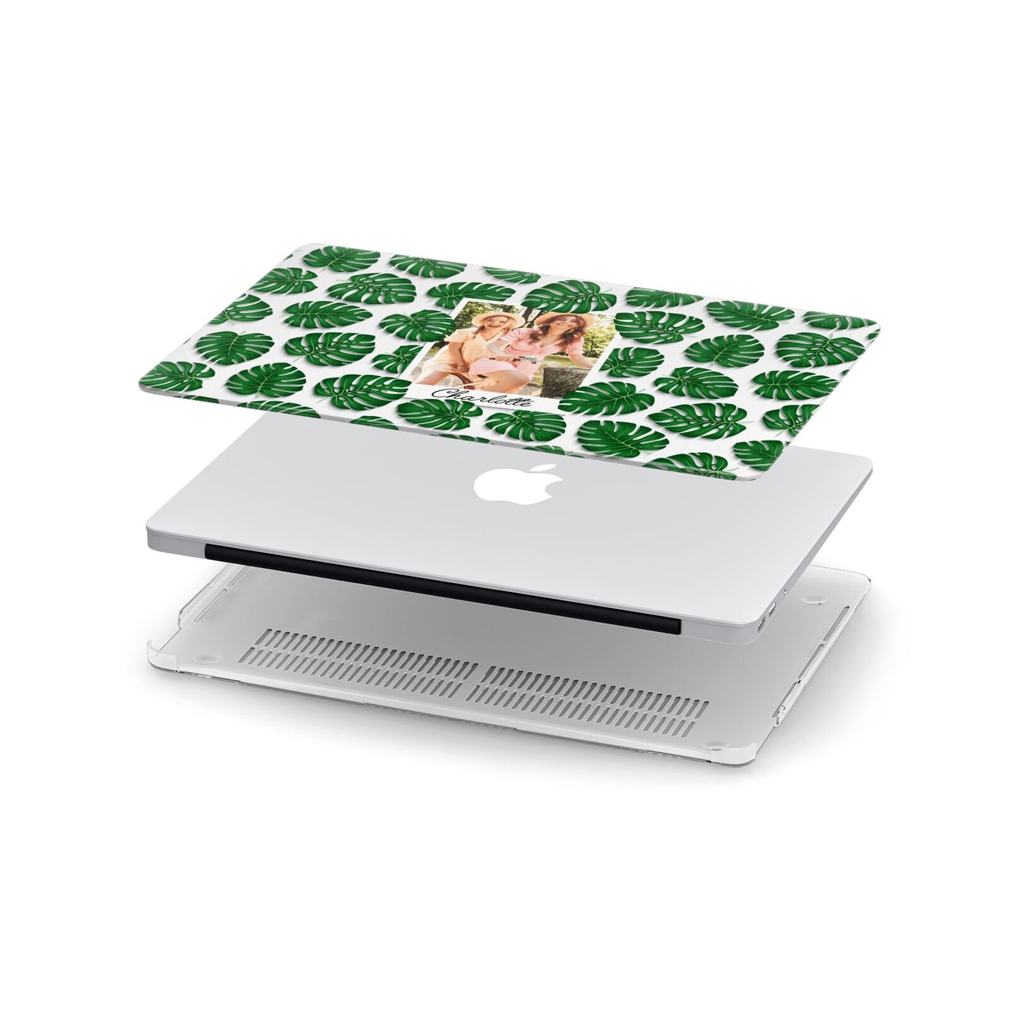 Monstera Leaf Instant Photo Apple MacBook Case in Detail