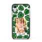 Monstera Leaf Instant Photo Apple iPhone XR Impact Case Black Edge on Silver Phone