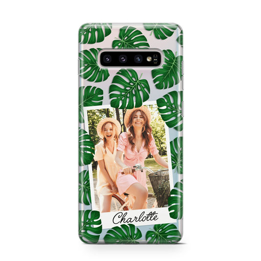 Monstera Leaf Instant Photo Protective Samsung Galaxy Case