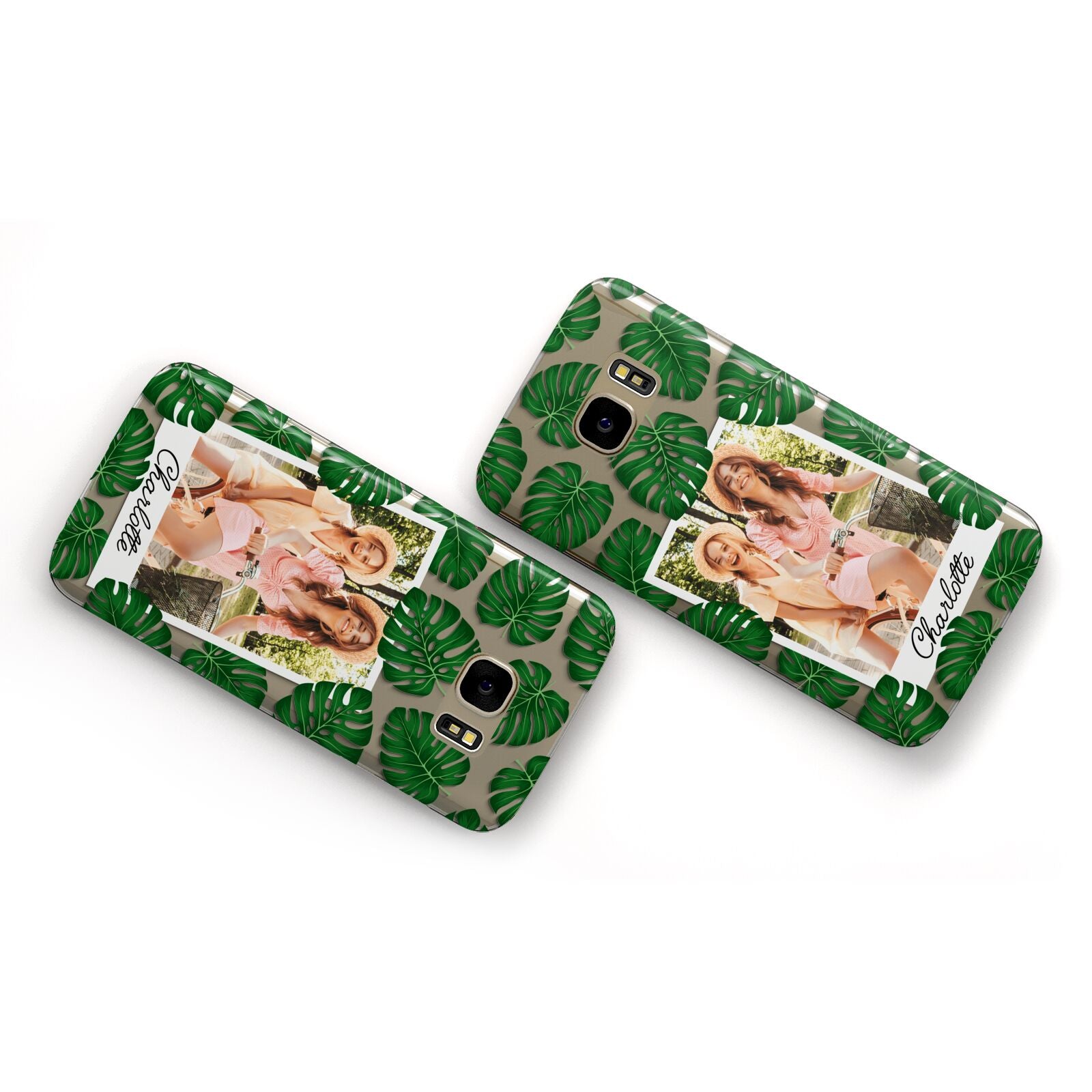 Monstera Leaf Instant Photo Samsung Galaxy Case Flat Overview