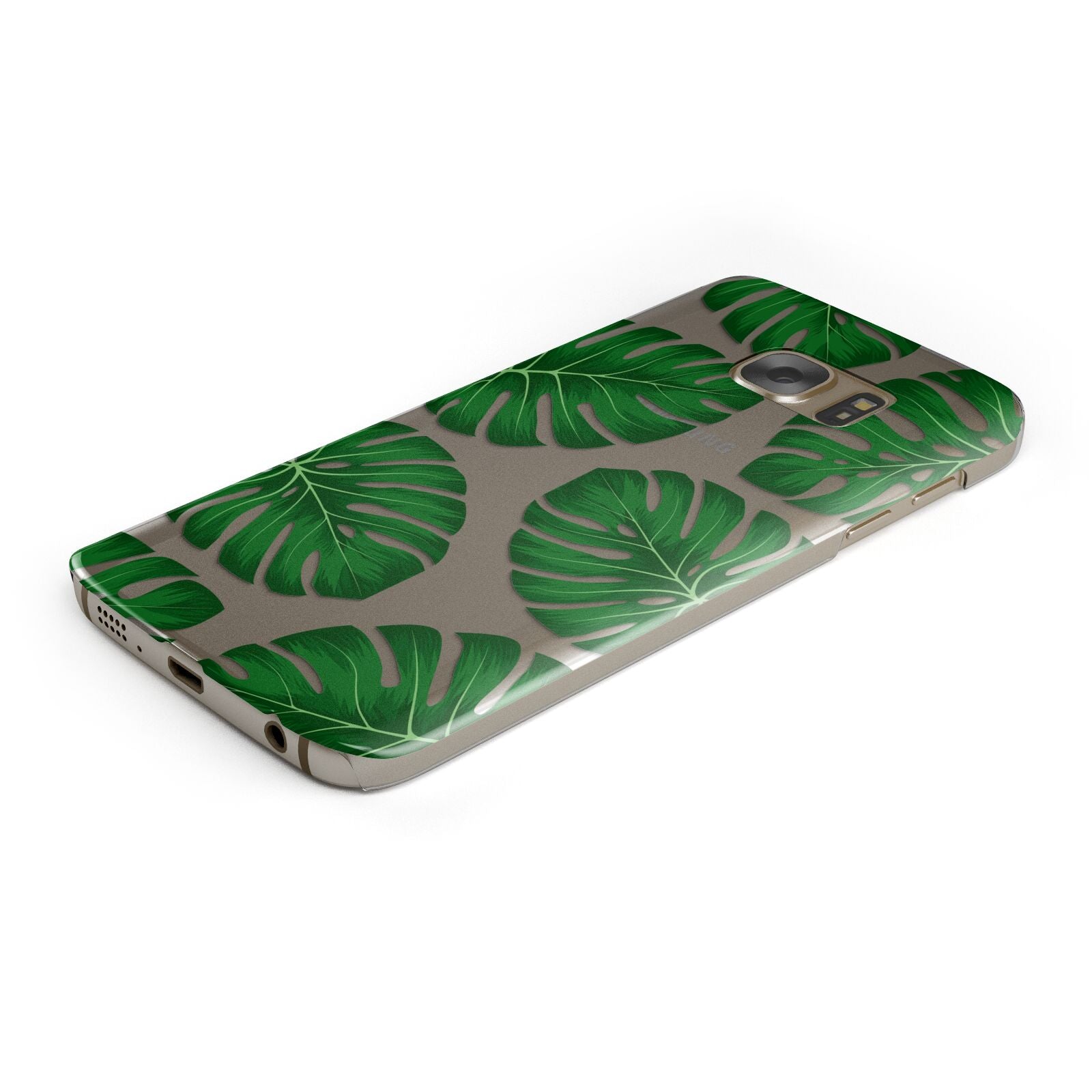 Monstera Leaf Protective Samsung Galaxy Case Angled Image