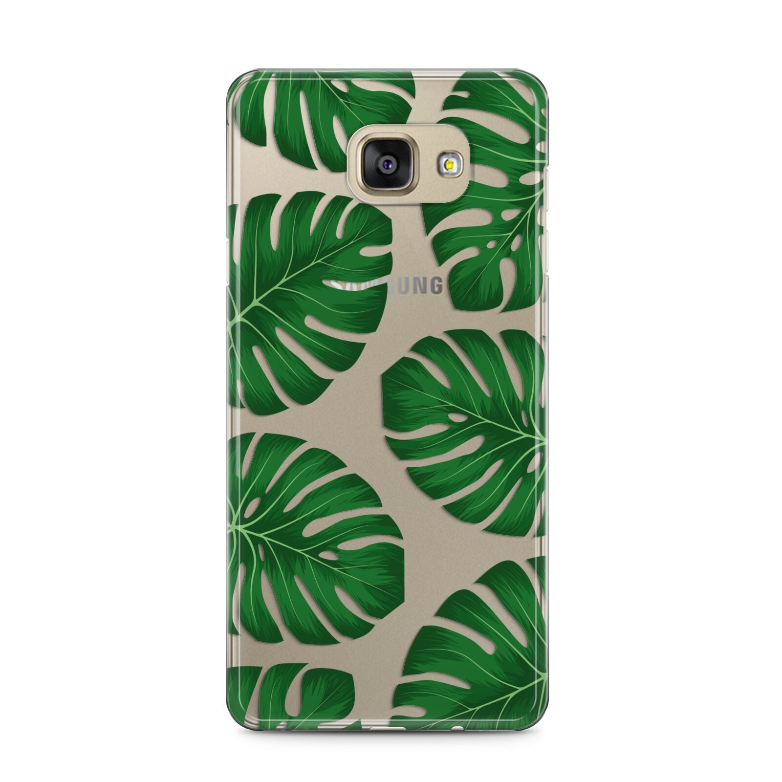 Monstera Leaf Samsung Galaxy A5 2016 Case on gold phone