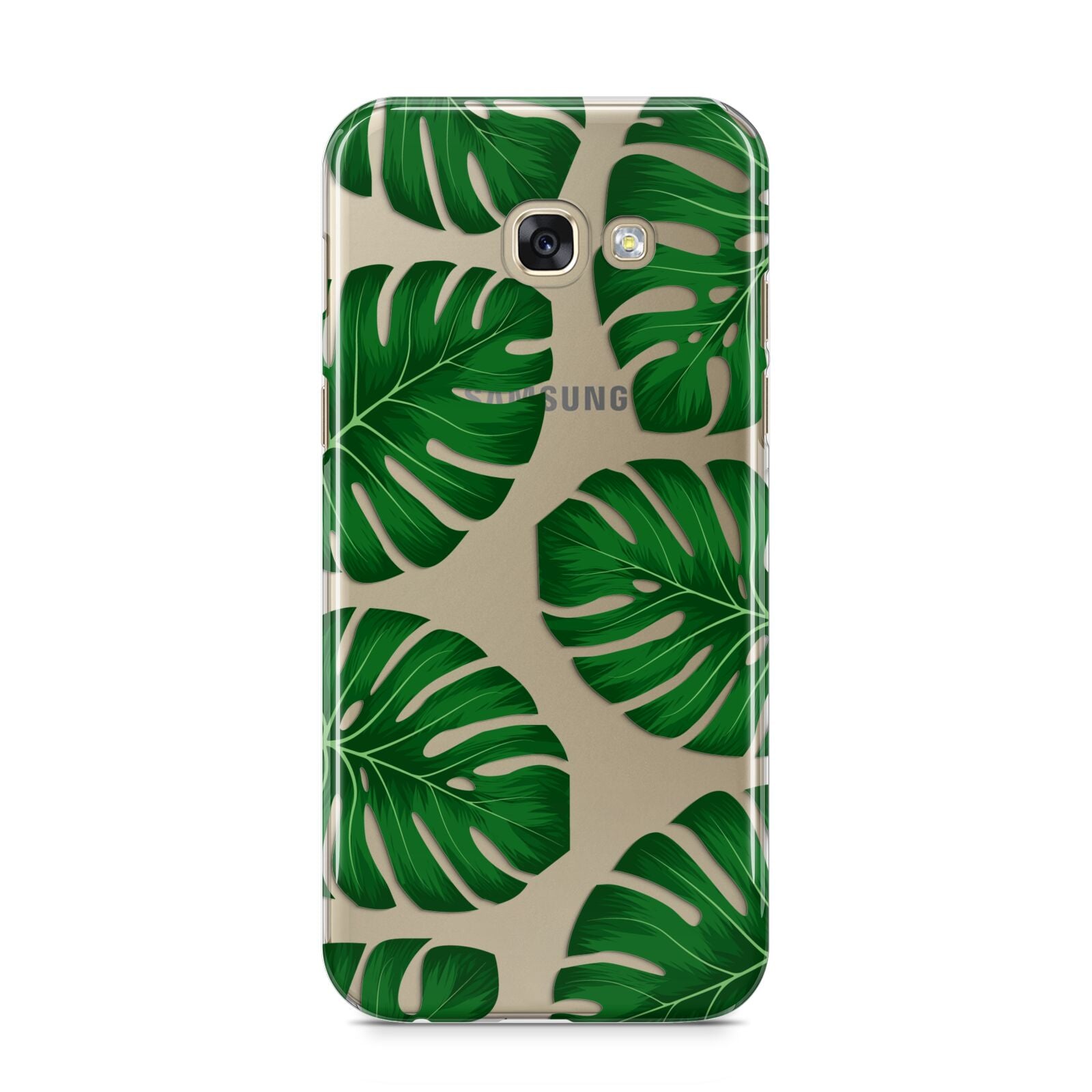 Monstera Leaf Samsung Galaxy A5 2017 Case on gold phone