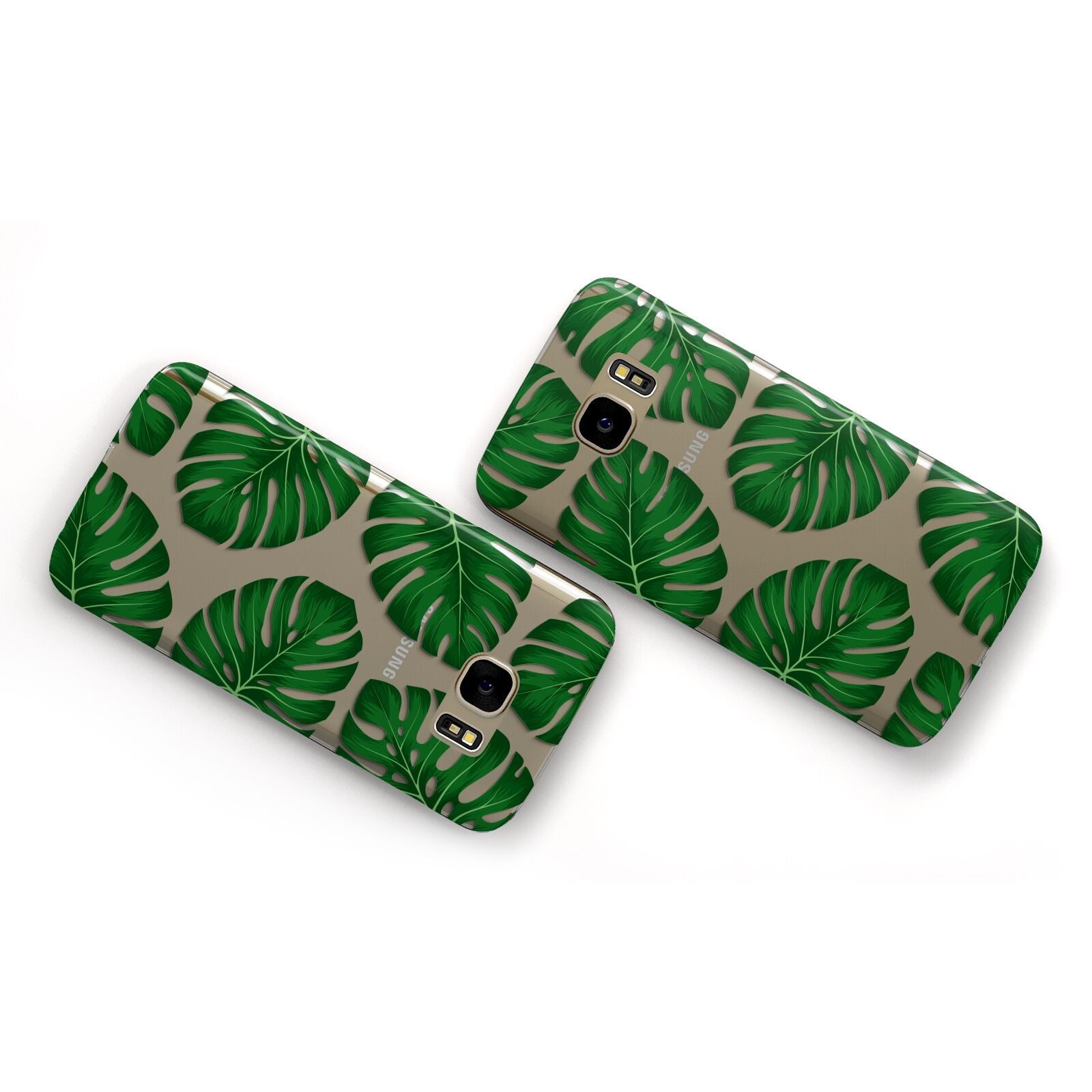 Monstera Leaf Samsung Galaxy Case Flat Overview