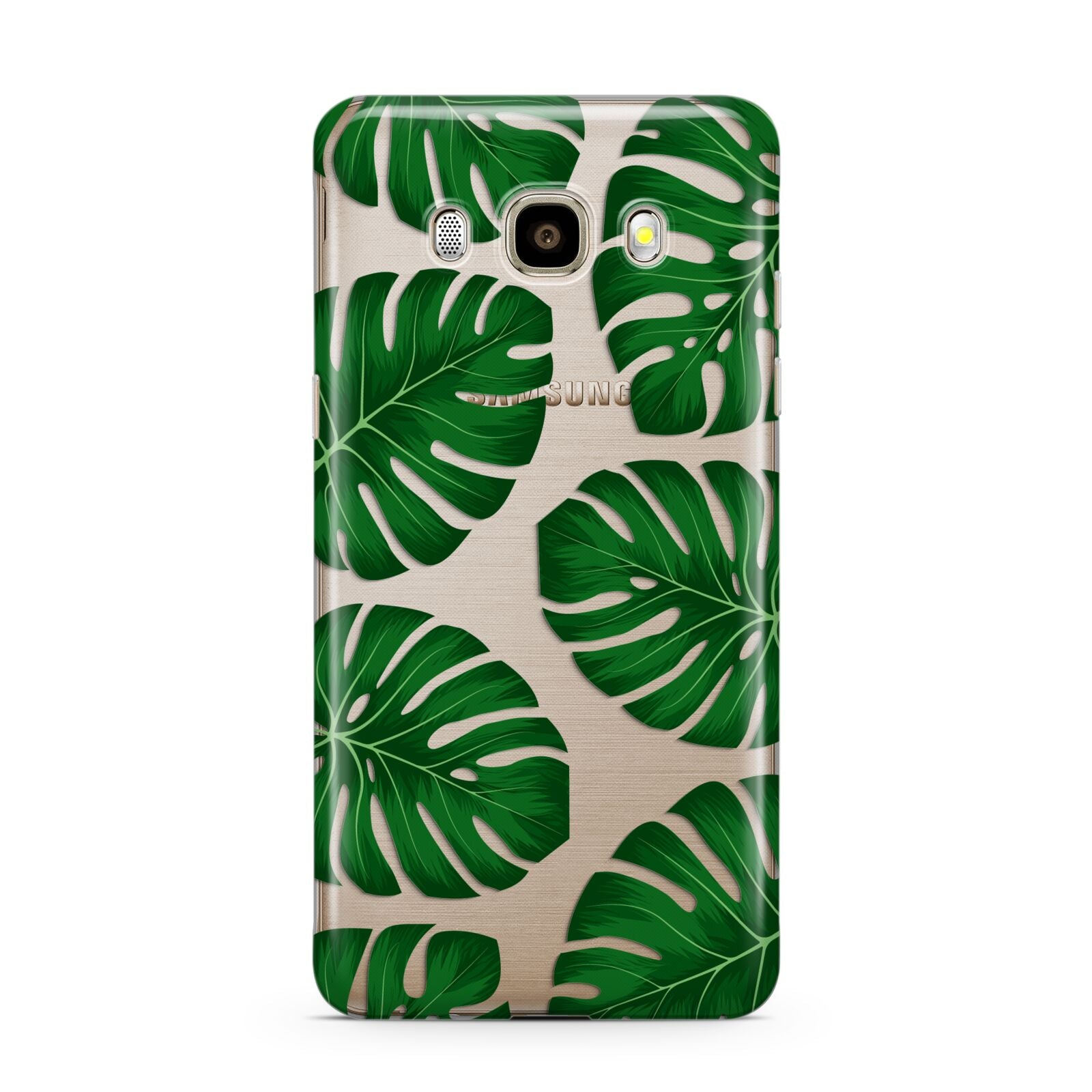 Monstera Leaf Samsung Galaxy J7 2016 Case on gold phone
