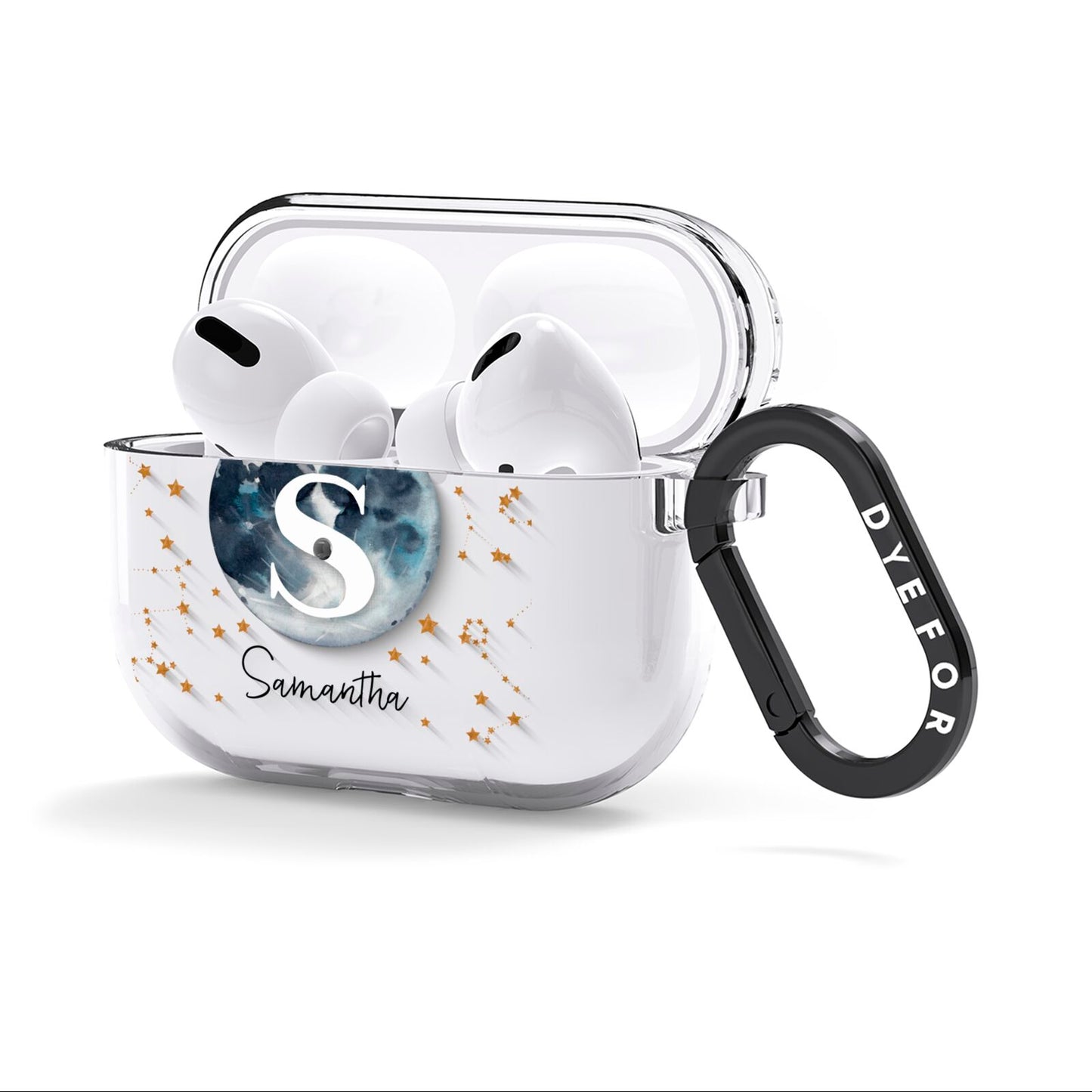 Moon Constellation Personalised AirPods Clear Case 3rd Gen Side Image