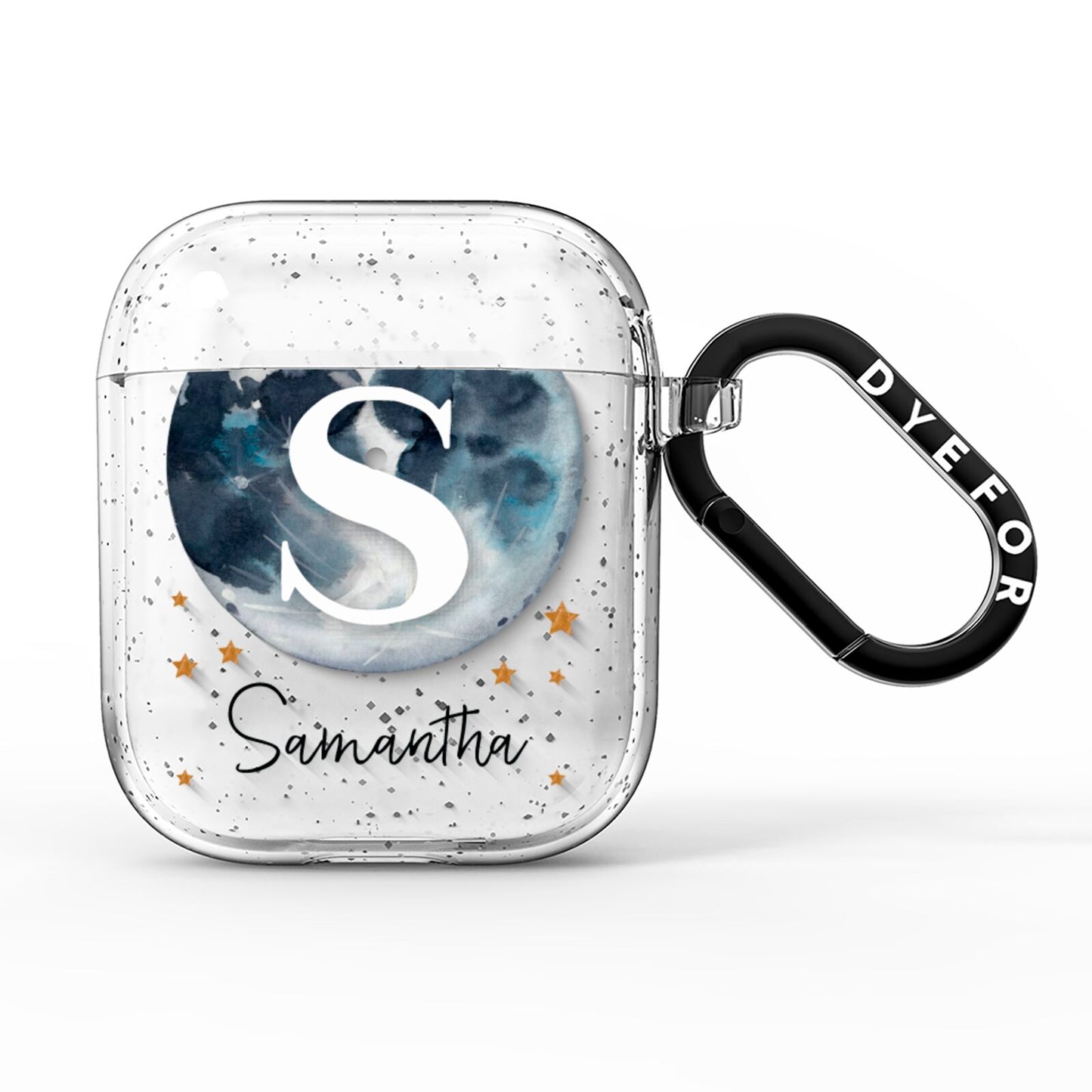Moon Constellation Personalised AirPods Glitter Case