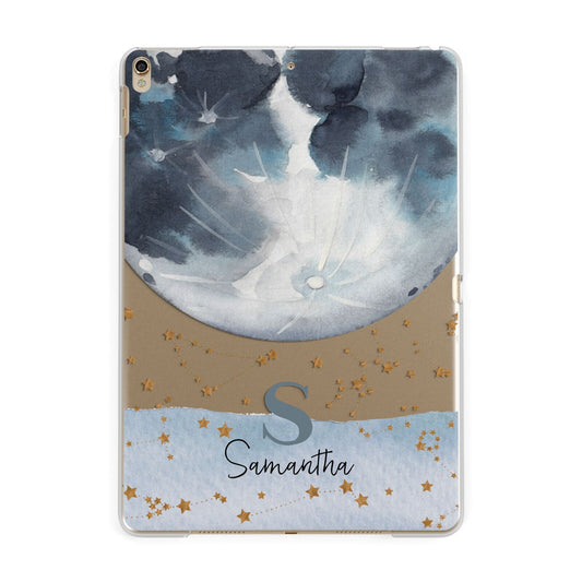 Moon Constellation Personalised Apple iPad Gold Case