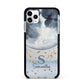Moon Constellation Personalised Apple iPhone 11 Pro Max in Silver with Black Impact Case
