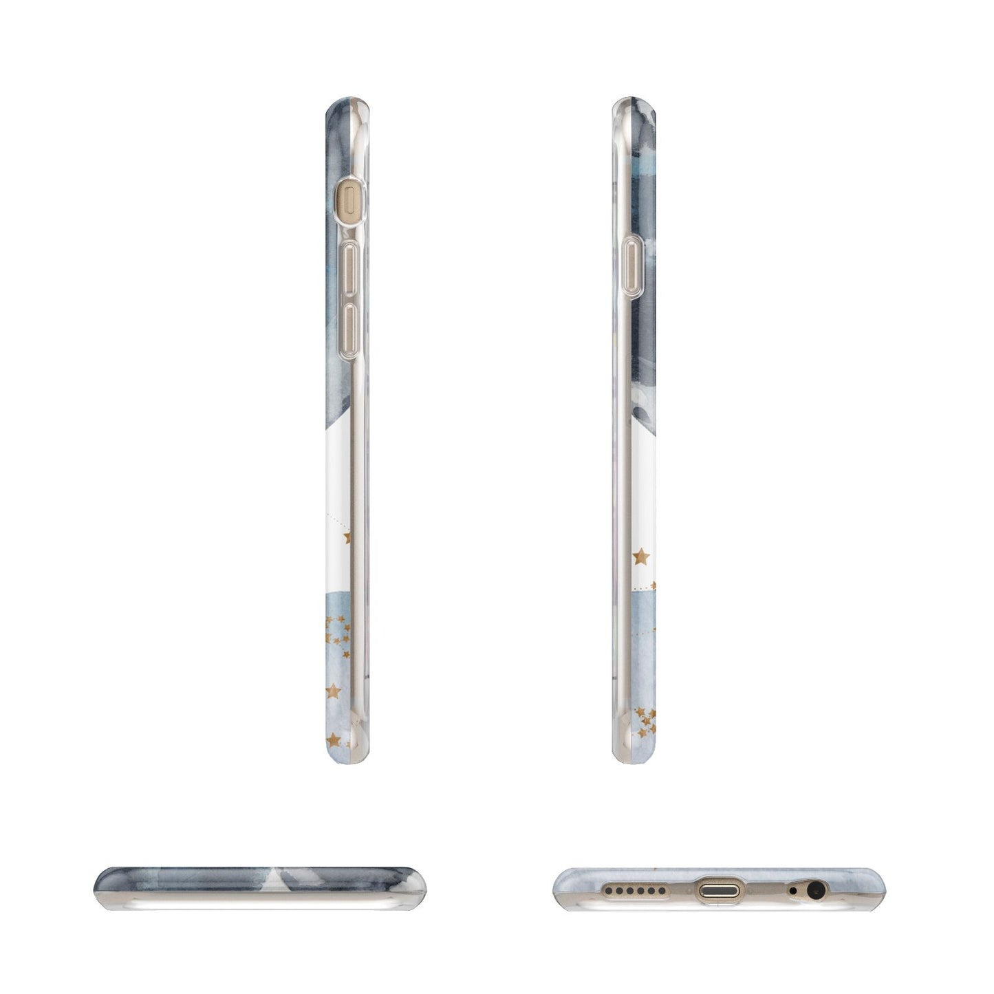 Moon Constellation Personalised Apple iPhone 6 3D Wrap Tough Case Alternative Image Angles