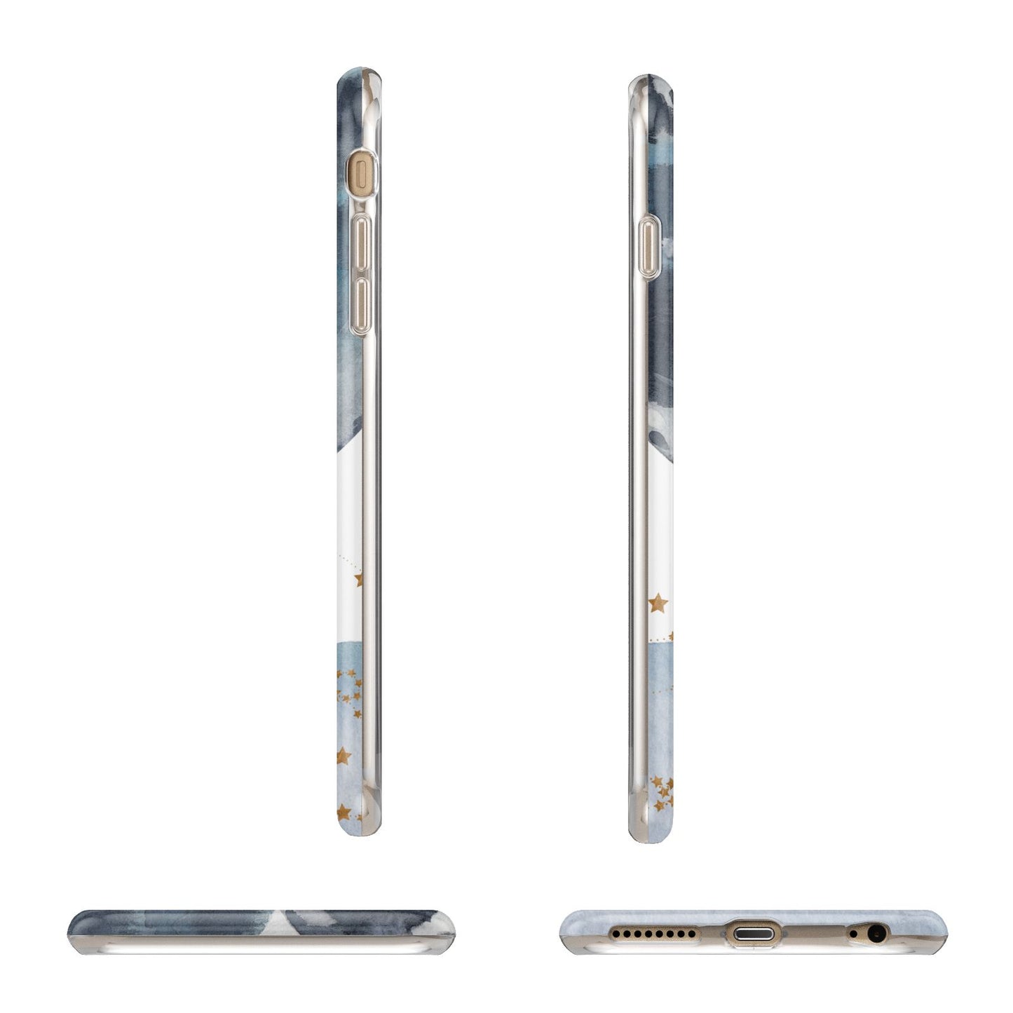 Moon Constellation Personalised Apple iPhone 6 Plus 3D Wrap Tough Case Alternative Image Angles