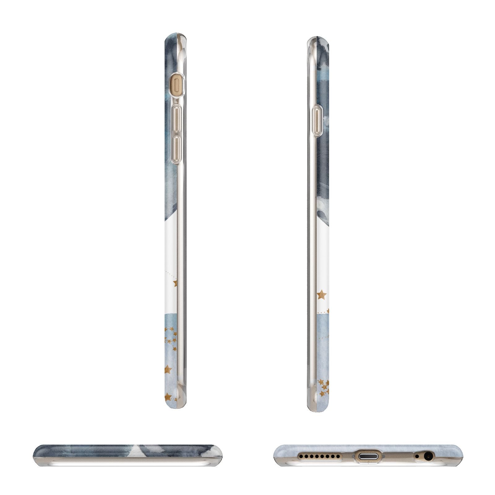 Moon Constellation Personalised Apple iPhone 6 Plus 3D Wrap Tough Case Alternative Image Angles