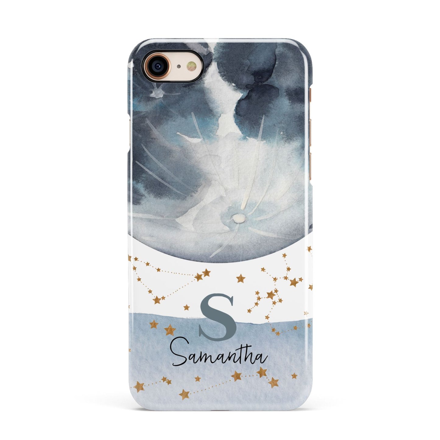Moon Constellation Personalised Apple iPhone 7 8 3D Snap Case