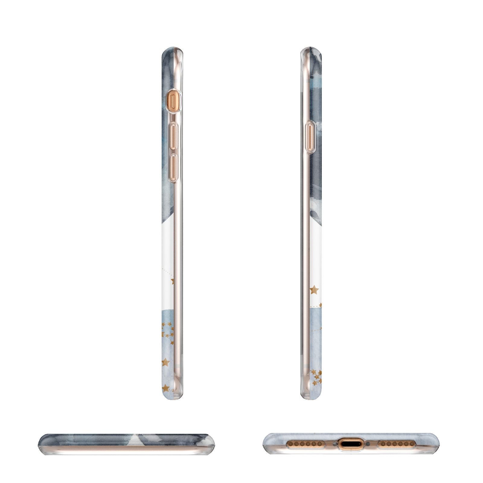 Moon Constellation Personalised Apple iPhone 7 8 3D Wrap Tough Case Alternative Image Angles