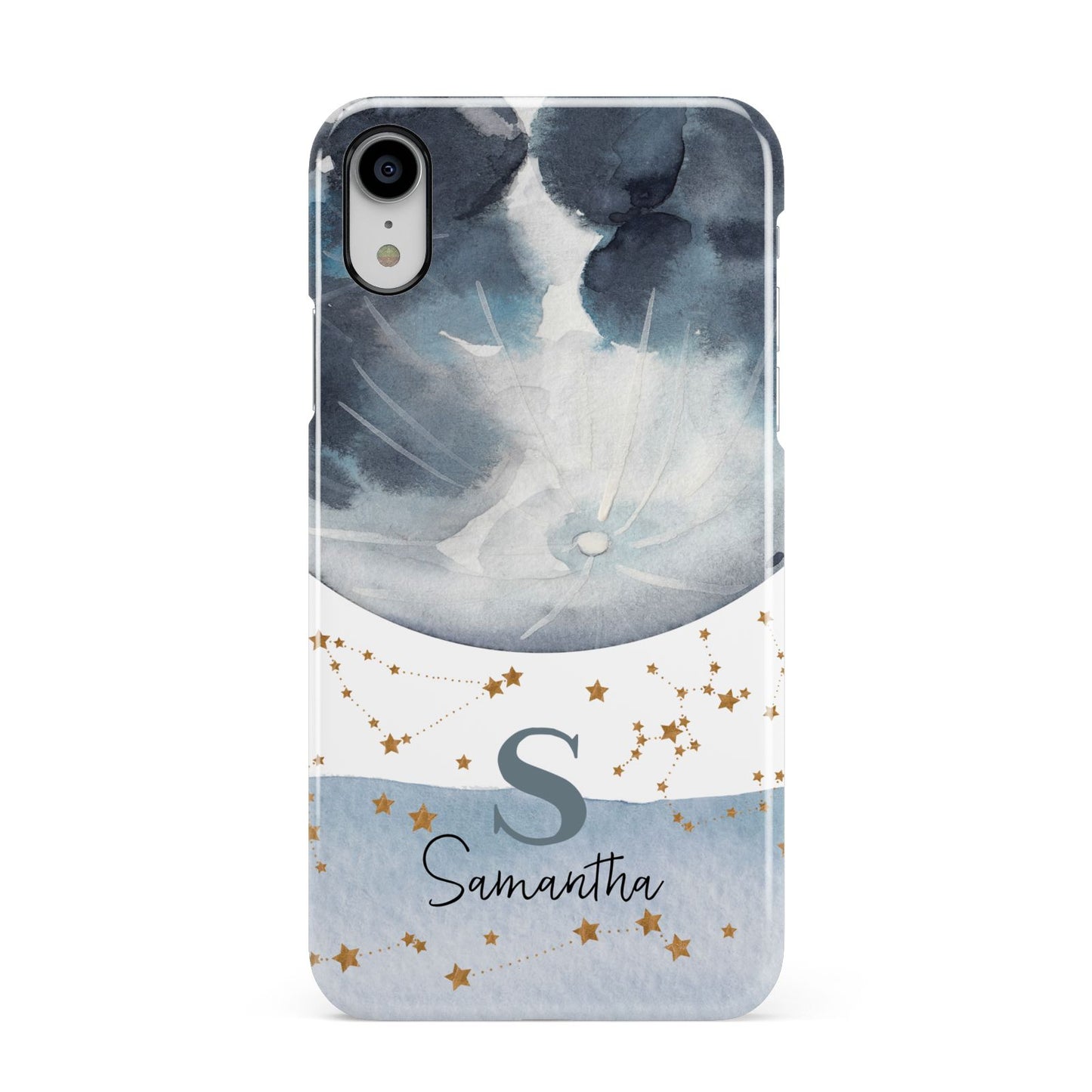 Moon Constellation Personalised Apple iPhone XR White 3D Snap Case