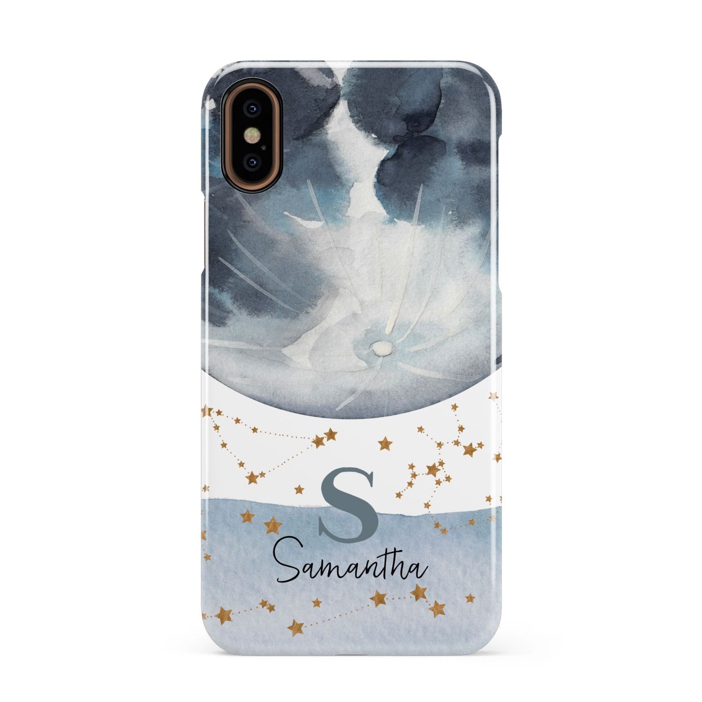 Moon Constellation Personalised Apple iPhone XS 3D Snap Case