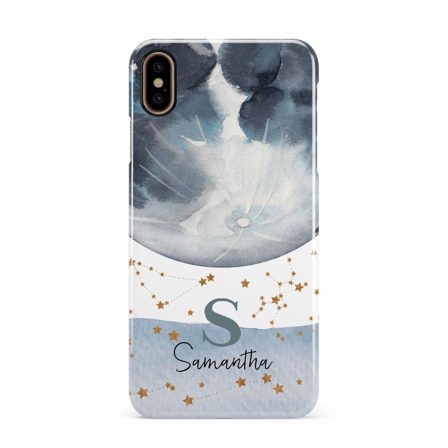 Moon Constellation Personalised Apple iPhone Xs Max 3D Snap Case
