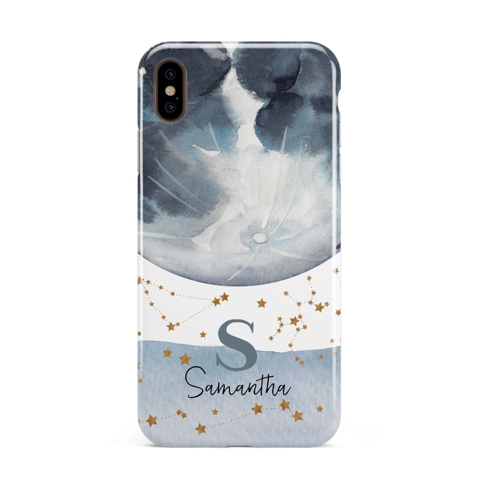 Moon Constellation Personalised Apple iPhone Xs Max 3D Tough Case