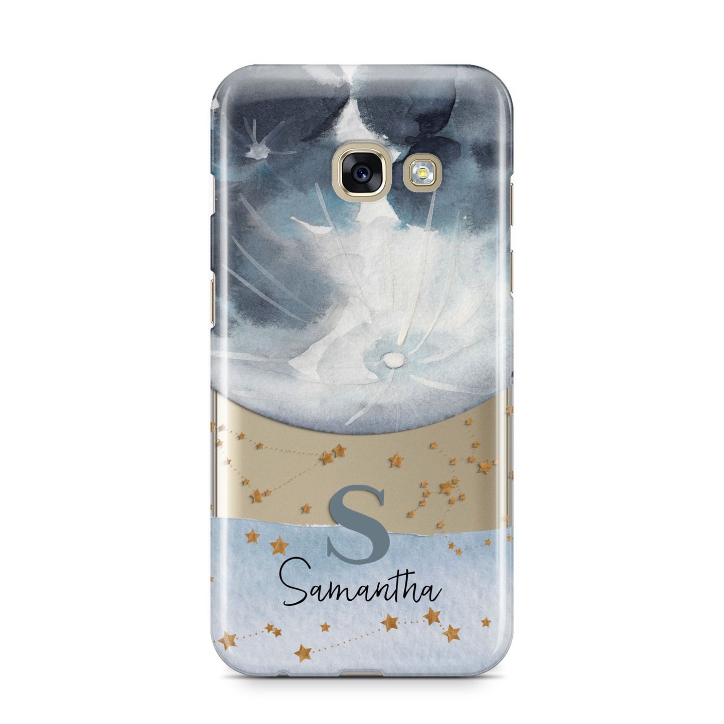 Moon Constellation Personalised Samsung Galaxy A3 2017 Case on gold phone