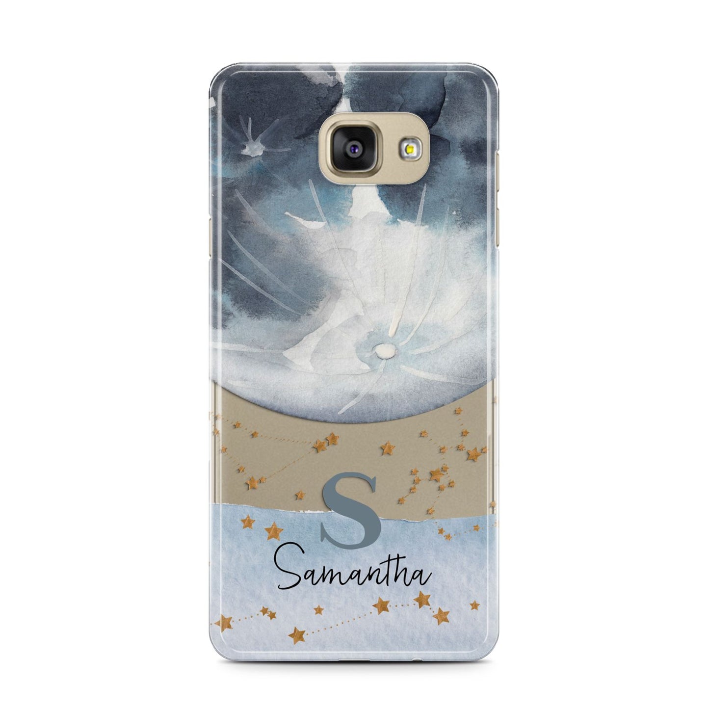 Moon Constellation Personalised Samsung Galaxy A7 2016 Case on gold phone