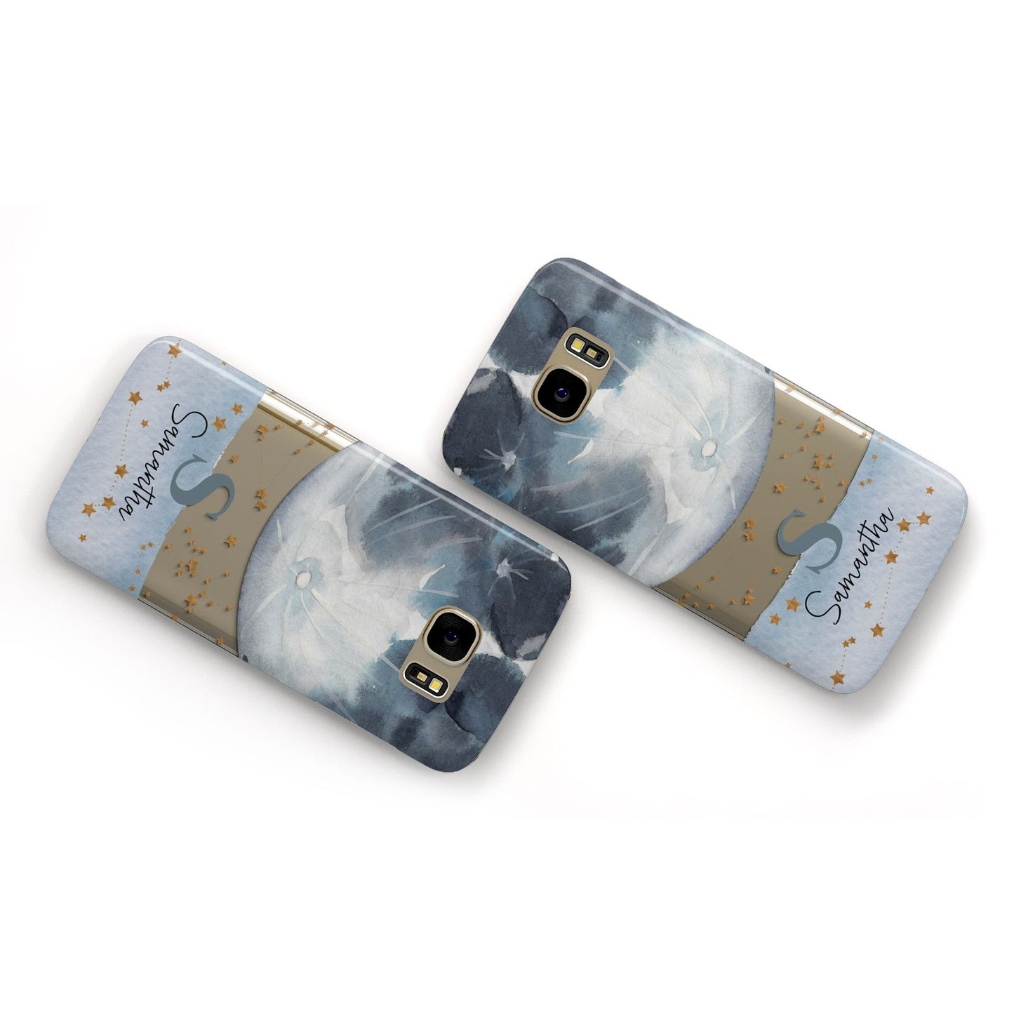 Moon Constellation Personalised Samsung Galaxy Case Flat Overview