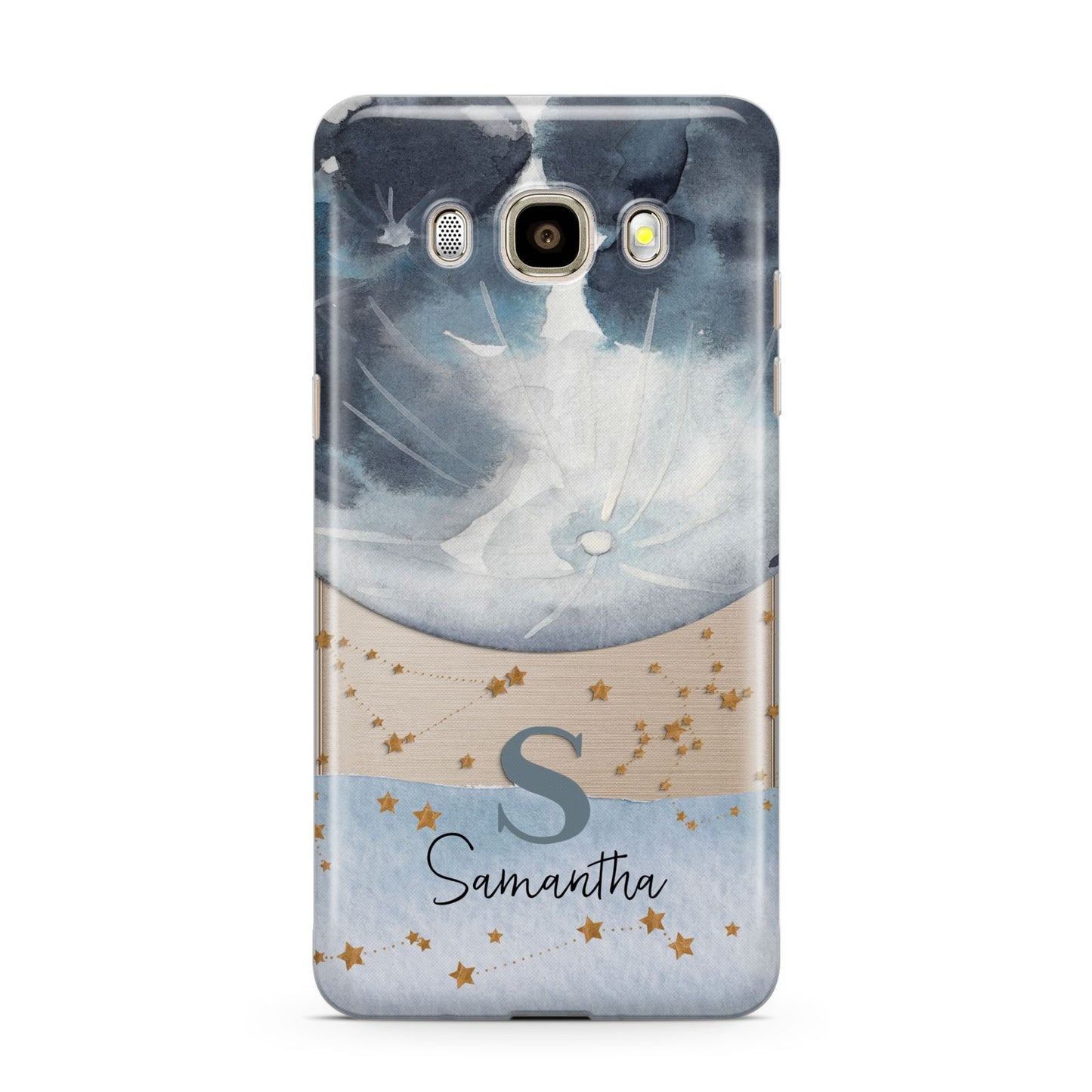 Moon Constellation Personalised Samsung Galaxy J7 2016 Case on gold phone