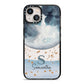 Moon Constellation Personalised iPhone 13 Black Impact Case on Silver phone