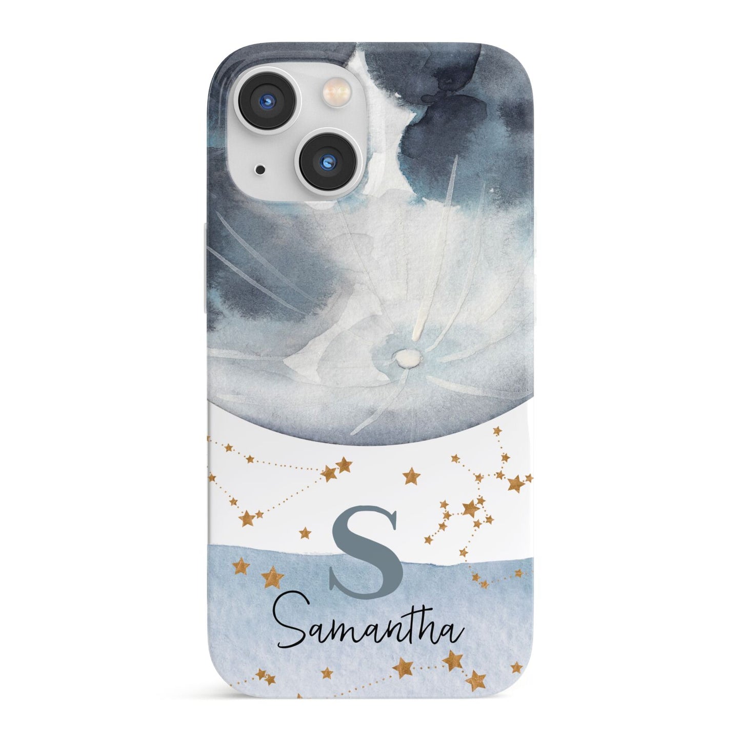 Moon Constellation Personalised iPhone 13 Mini Full Wrap 3D Snap Case