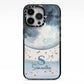 Moon Constellation Personalised iPhone 13 Pro Black Impact Case on Silver phone