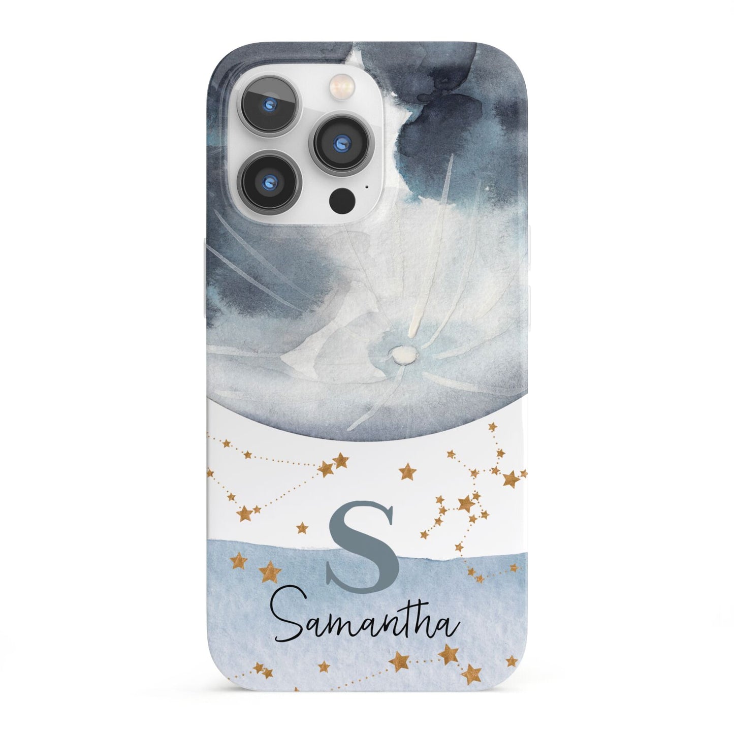 Moon Constellation Personalised iPhone 13 Pro Full Wrap 3D Snap Case